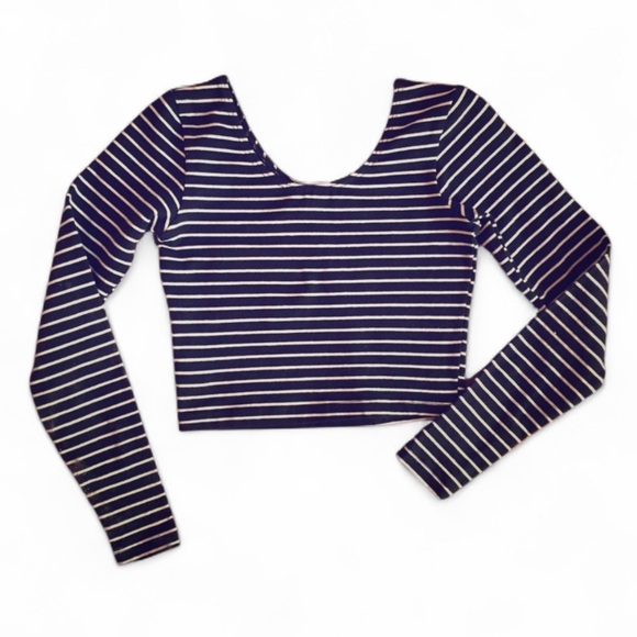 American Apparel Tops - • American Apparel • NWOT Striped Crop Top